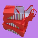 Schokoladen-Papppapier-GeschenkboX der neuen ArT und Weise bunTe miT Band