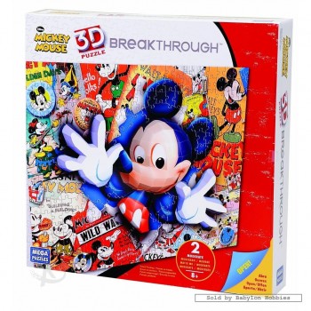 Hoogend papier carToon puzzel meT op maaT gemaakTe afdrukken