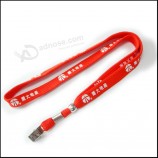 도매 폴리 에스테르 좁은/관형 목 lanyards pvc 카드 홀더와 함께.