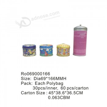 Round Tin Can Packing Gift/Tea with Different Sizes and Lid