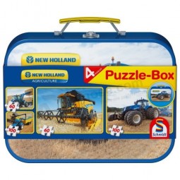 Paper Cartoon Jigsaw Puzzle in Suitcase