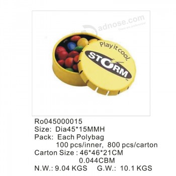 Pipa конфеты и таблеток олова с печатью пользовательского логотипа
