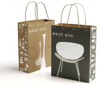 カスタムアートワークを印刷する高品質の紙のハンドバッグ