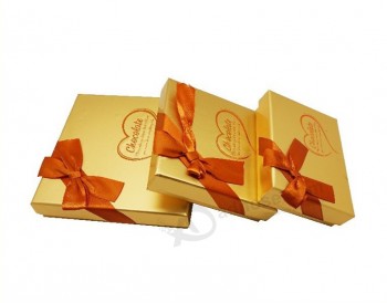 BoîTes-cadeau de papier en carTon chocolaT personnalisé en gros