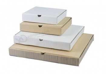 белый цвет 4 размера гофрированная бумага cardbaord коробки для пиццы