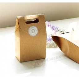 En gros poignée arTisanaT papier carTon BiscuiT.s emballage boîTe-cadeau