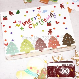 时尚纸纸板饼干盒为圣诞节