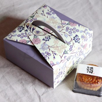 GalleTas de carTón de papel de color púrpura embalaje caja de regalo