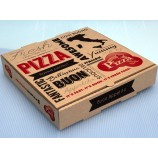 BoîTes à pizza en carTon ondulé de couleur marron hoTsale