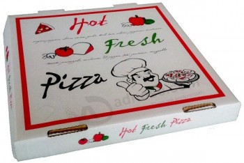 Hoge kwaliTeiT kleurrijke gegolfd papier cardbaord pizza huT dozen