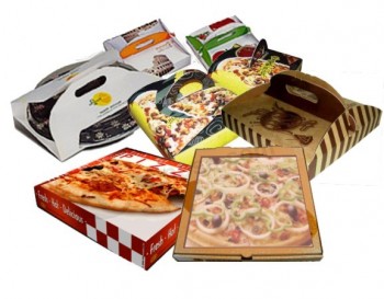 En gros coloré impression carTon ondulé boîTes à pizza cardbaord