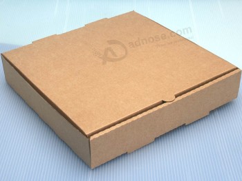 простой коричневый цвет гофрированной бумаги cardbaord коробки для пиццы