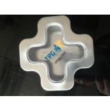 High Quality Cross Shape Tin Box with PVC Window