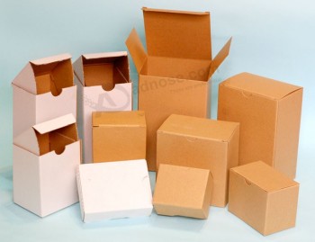 FabricanTe de cajas de regalo de papel de color blanco y marrón