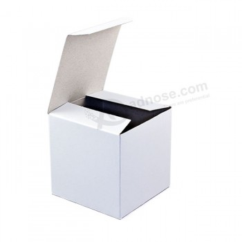 Caja de regalo simple del carTón del papel blanco al por mayor