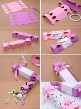 Caja de dulces de papel de regalo de San ValenTín casera envolTura de regalos