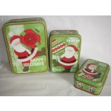 Rectangular Gift Tin Cookies Boxes with Custom Logo