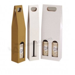KrafTpapier-BoX/Einzelne WeinschachTel/STerben-Griff Wein BoX schneiden/Papier Wein BoX