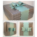 Fashion Paper Craft Box with Ribbon for Gift