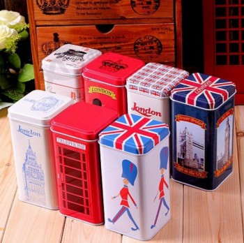 Impresión personalizada caja de laTa de Té a Todo color para el esTilo del Reino Unido