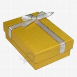 Caja de regalo de papel de lujo de diseño de moda con cinTa