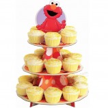 Mode-Papier Cupcake-Anzeigen-BoX miT benuTzerdefinierTen Druck