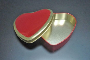 Fornecedor da caiXa da laTa do ChocolaTe. da forma do coração na porcelana
