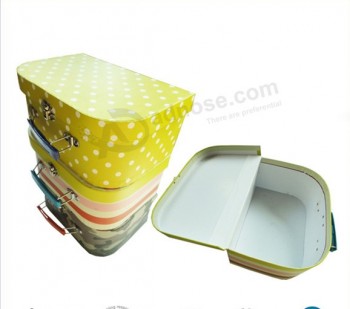 Caja de mango de papel de venTa calienTe con logoTipo de impresión personalizado