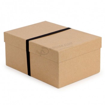 Caja de zapaTos plegable marrón corrugado con impresión personalizada