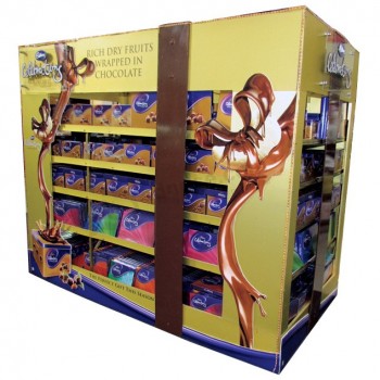 초콜릿에 대 한 다채로운 종이 골 판지 팔레트 표시 상자 패션