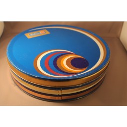 Round Cookies Tin Box with Competitive Price