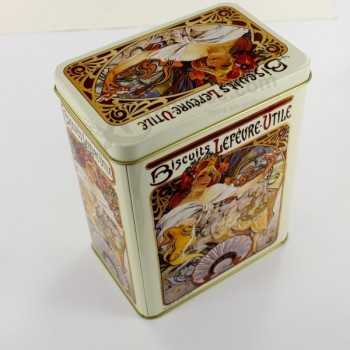 Rectangular Biscuit Tin Box with Competitive Price