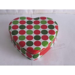 Caja de la laTa de ChocolaTe. en forma de corazón con impresión personalizada