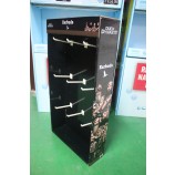 Colorful Paper Cardboard Sidekick Floor Display Box with Hook
