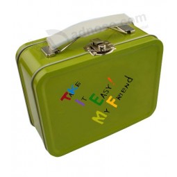 Lunch Box with Plastic Handle and Lock Closure