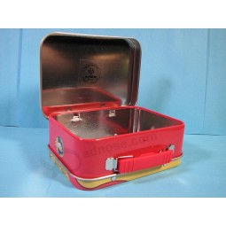 卸売錫のランチ食品ボックスプラスチックハンドル