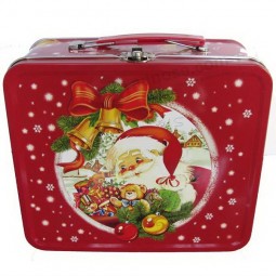 AangepasTe onTwerp blik lunch Tin boX voor kersTcadeau