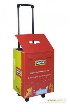 Fashion Exhibition Cardboard Display Trolley Box for Advertising