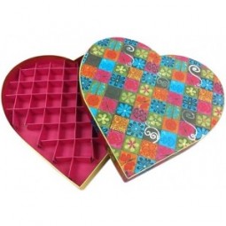 красочная печать шоколадная коробка с сердцем-форма (гб-008) для вашего логотипа