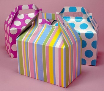 Cajas de regalo de gable de colores vacíos para dulces (Pb-080) Para personalizado con su logoTipo