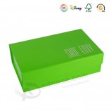 緑の折畳み可能なチップボード-ヒールシューズボックス (Gb-025) あなたのロゴとのカスタムのために
