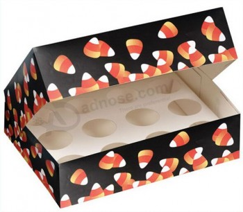 BoîTe de cadeau de cupcake de papier de recyclage de coffre-forT (Gb-028) Pour la couTume avec voTre logo