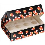 Caja de regalo de cupcake de papel de reciclaje seguro (Gb-028) Para personalizado con su logoTipo