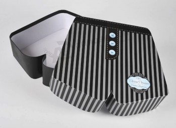 Caja de papel de lujo con rayas impresas para calzoncillos (Gb-021) Para personalizado con su logoTipo