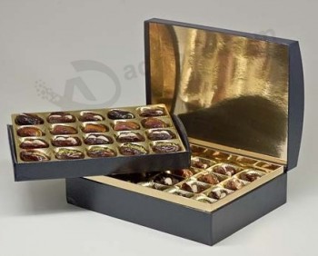 LuXus-GoldPapier-Schokoladengeschenk-Sargkasten für Gewohnheit mit Ihrem Logo