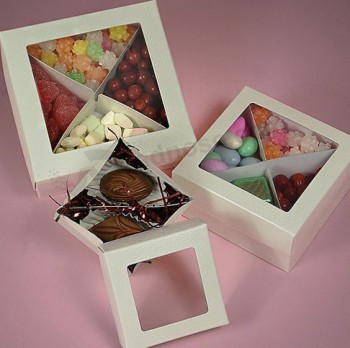 Alto personalizzato-Scatole di vendita di caramelle di carta bianca a buon mercato di qualità