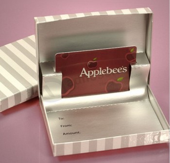 Haut personnalisé-Boîtes-cadeauX iMprimées en argent mat de qualité pour cartes de crédit