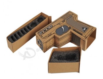 Custom high-quality Cool Kraft Paper Printing Toy Gun Package Box (PB-076)