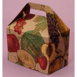 Custom high-quality Printing Fruits Paper Gift Box with Handle (PB-088)