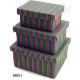 Benutzerdefinierte hoch-Qualität Striping Tuch verschAchtelte GeschenkboXen (Pb-095)